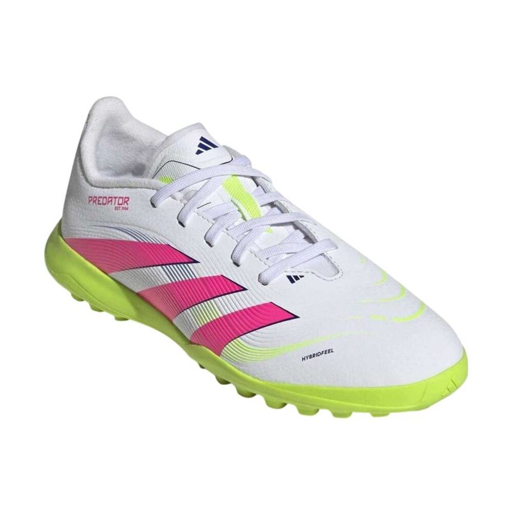 Adidas Childrens/Kids Predator Astro Turf Sneakers / White/Pink